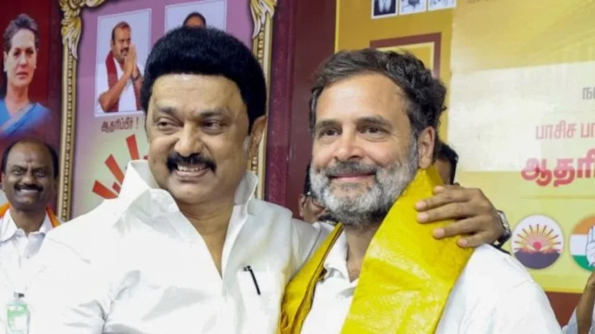 தமிழ்நாடு முதலமைச்சர் ஸ்டாலின் மற்றும் நாடாளுமன்ற எதிர்க்கட்சி தலைவர் ராகுல் காந்தி