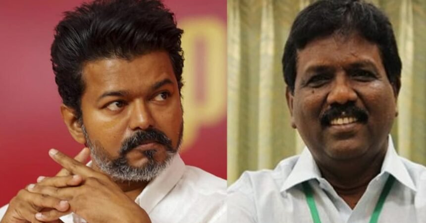 விசிக எம்.பி. ரவிக்குமார் - தவெக தலைவர் விஜய்