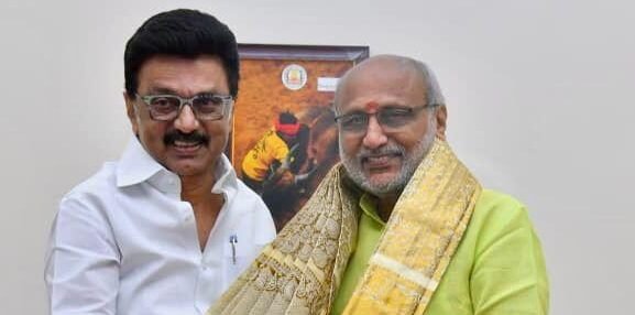 குடியரசு துணைத் தலைவர் சி.பி. ராதாகிருஷ்ணன் - தமிழக முதல்வர் மு.க. ஸ்டாலின் சந்திப்பு