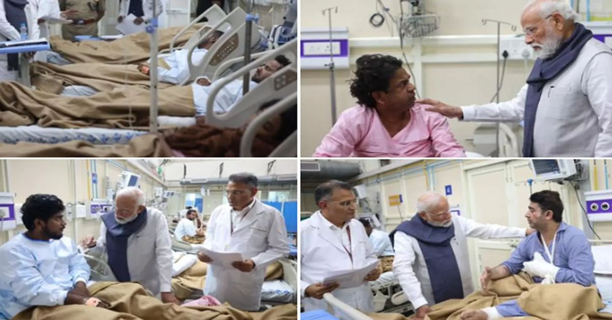 டெல்லி கார் வெடிப்பு காயமடைந்தவர்களை மருத்துவமனையில் நேரில் சந்தித்து நலம் விசாரித்த பிரதமர் மோடி!